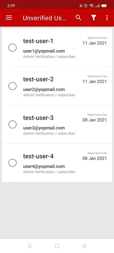 Pie Register App Unverified Users