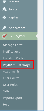 Membership Fees - Payment getways